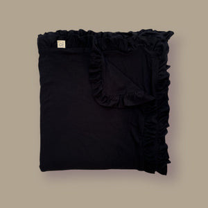 Black Ruffled Blanket